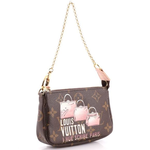 Louis Vuitton Pochette Accessoires Limited Edition Monogram Canvas Mini Brown - Picture 3 of 8